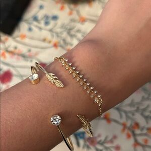 Elegant Gold and Silver Bracelet Set